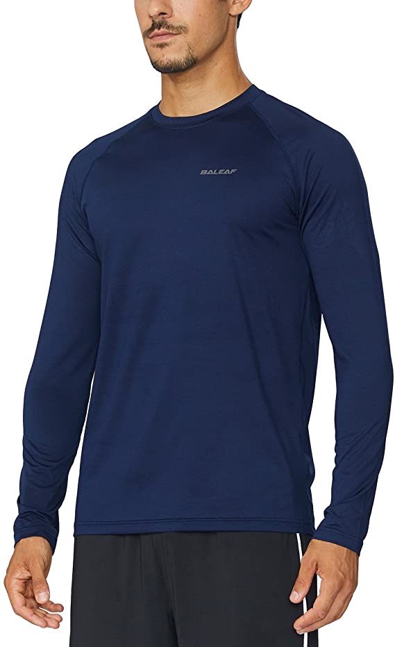 BALEAF Men's Long Sleeve Running Shirts Athletic Workout T-Shirts