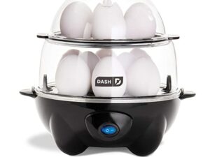 Dash DEC012BK Deluxe Rapid Egg Cooker Electric for for Hard Boiled, Poached, Scrambled, Omelets, Steamed Vegetables, Seafood, Dumplings & More 12 Capacity, with Auto Shut Off Feature Black 4