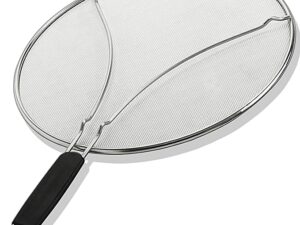 Grease Splatter Screen for Frying Pan 13" - Stops 99% of Hot Oil Splash - Protects Skin from Burns - Splatter Guard for Cooking - Iron Skillet Lid Keeps Kitchen Clean - Stainless Steel 5