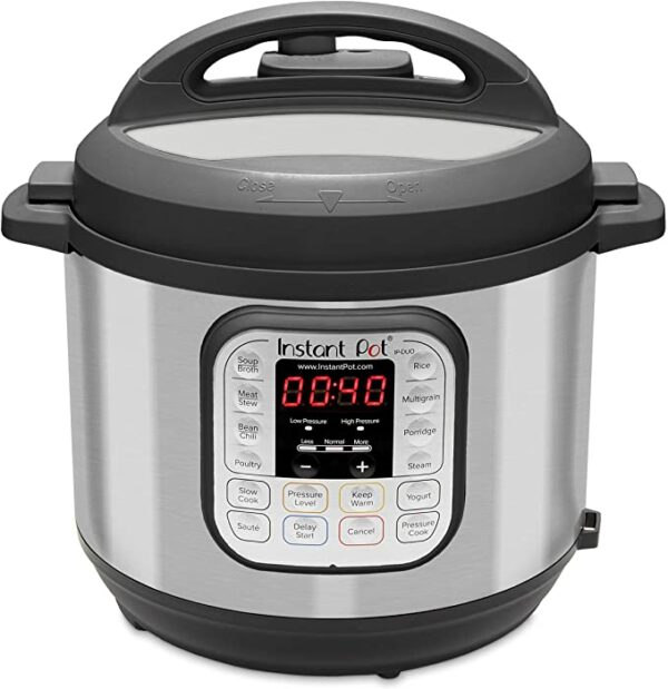 Instant Pot Duo 7-in-1 Electric Pressure Cooker, Sterilizer, Slow Cooker, Rice Cooker, Steamer, Saute, Yogurt Maker, and Warmer, 6 Quart, 14 One-Touch Programs 1