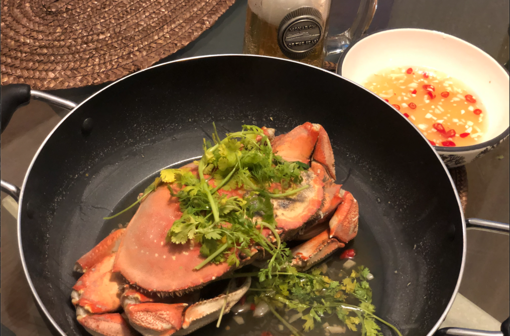 Steamed Crab in Beer Broth - Cua Hap Bia