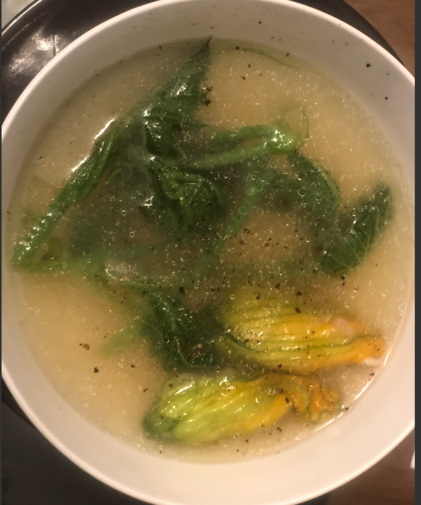 Stuffed Squash Blossoms in Clear Soup Instant Pot 1
