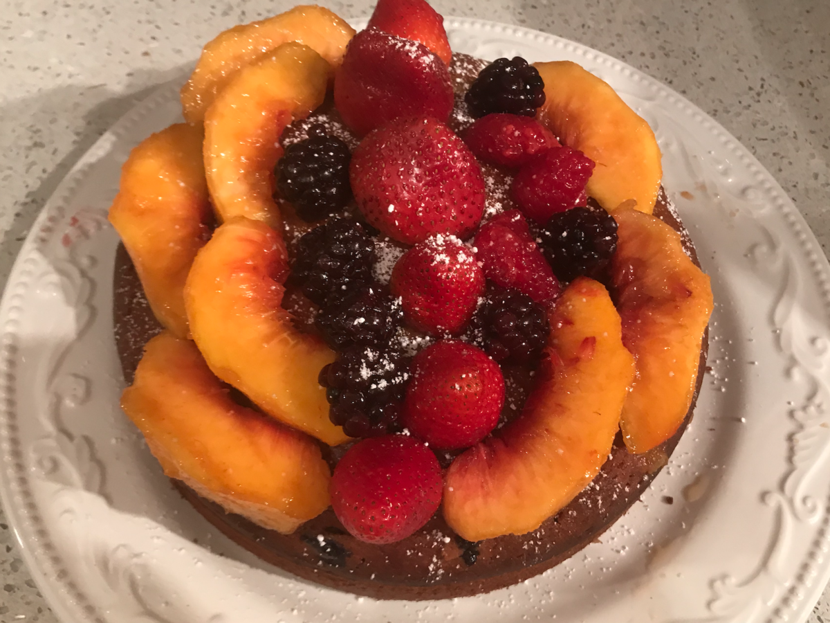 Olive Oil Cake with Fresh Fruits