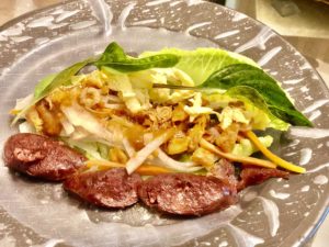 How to Wrap and Roll Vietnamese fresh Chinese sausage with Jicama - Bo Bia 2